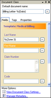 Tasks Pane - Document Classes